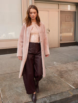 The Marilyn Reversible Belted Shearling Coat