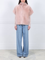 The Alyssa  Shearling Cocoon Vest