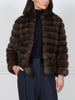 Horizontal Sable Fur Jacket