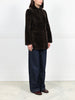The Stasia Reversible Patent Shearling Jacket