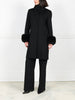 The Amity Wool and Cashmere Coat with Fur Trim