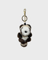 Raccoon Bag Charm Key Ring Made of Mink