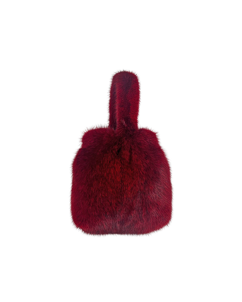 The Meow Mini Mink Fur Bag in Solid Colors