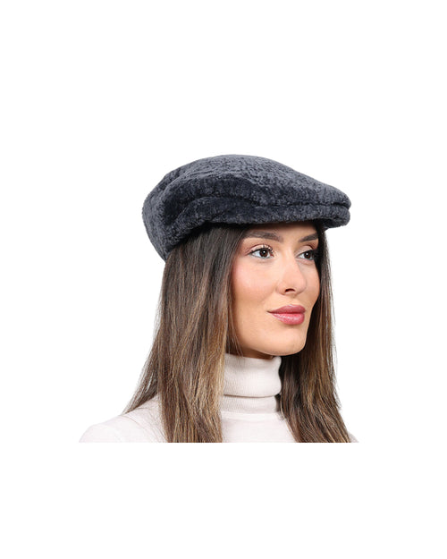 Curly Shearling Driver Hat