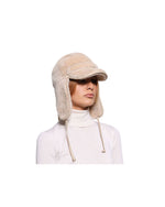 Shearling Baseball Trapper Hat