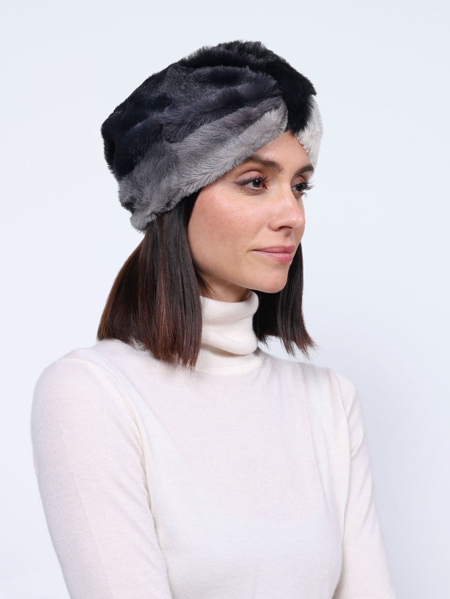 Ombre Shearling Headpiece