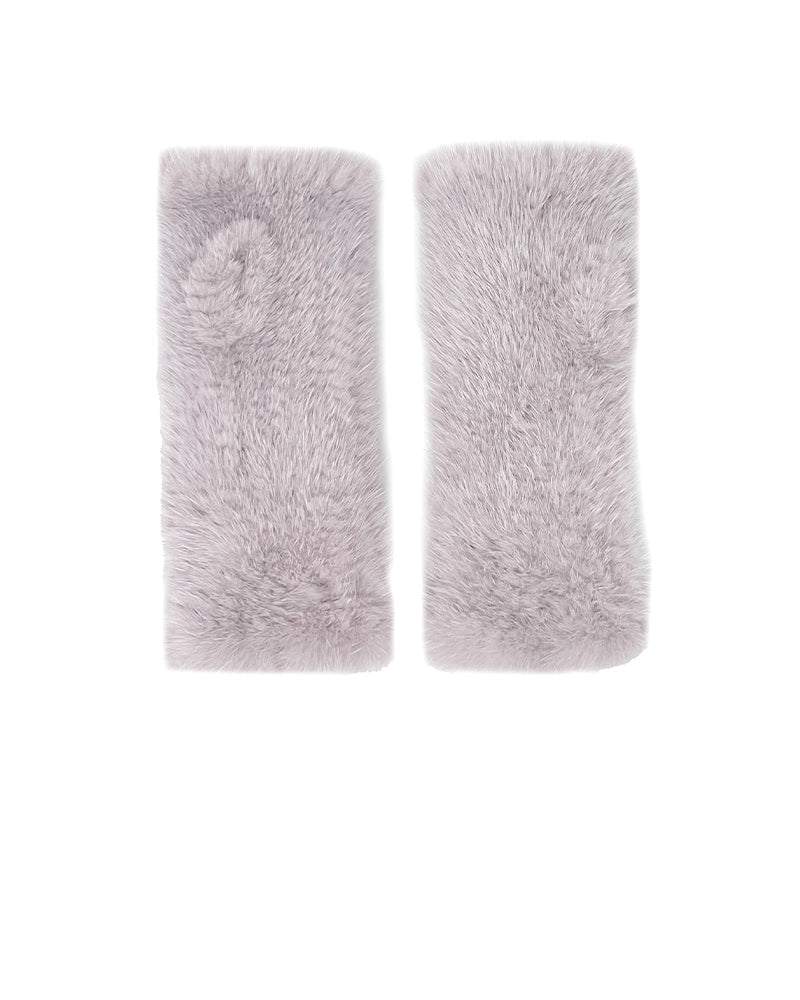 The Short Mink Knitted Fingerless Fur Gloves