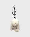 Bunny Bag Charm Key Ring Made of Mink