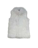 The Nina Stripped Fox Fur Vest
