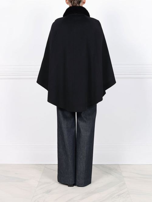 The Evelyn Cape with Mink Collar