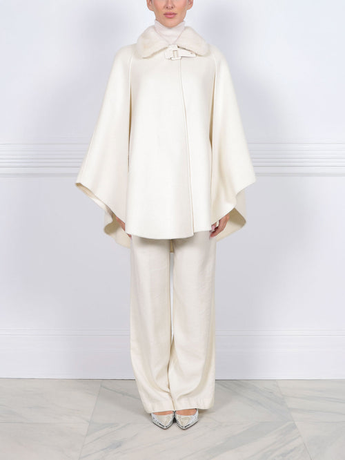 The Evelyn Cape with Mink Collar