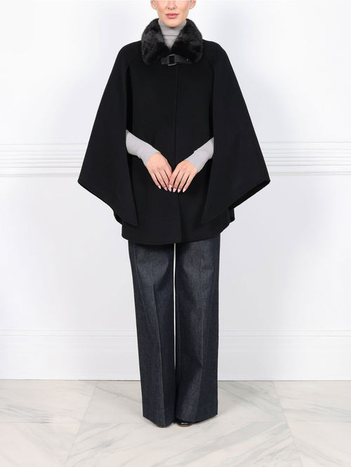 The Evelyn Cape with Mink Collar