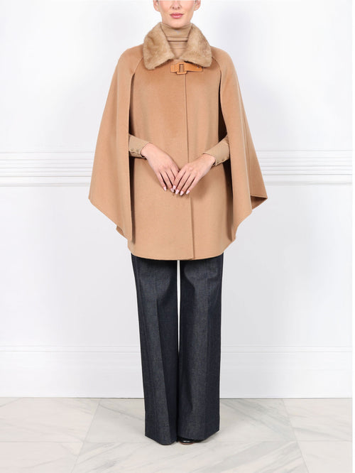 The Evelyn Cape with Mink Collar