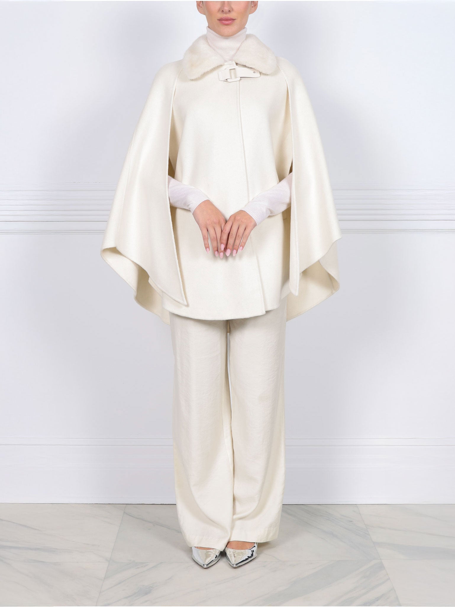 The Evelyn Cape with Mink Collar