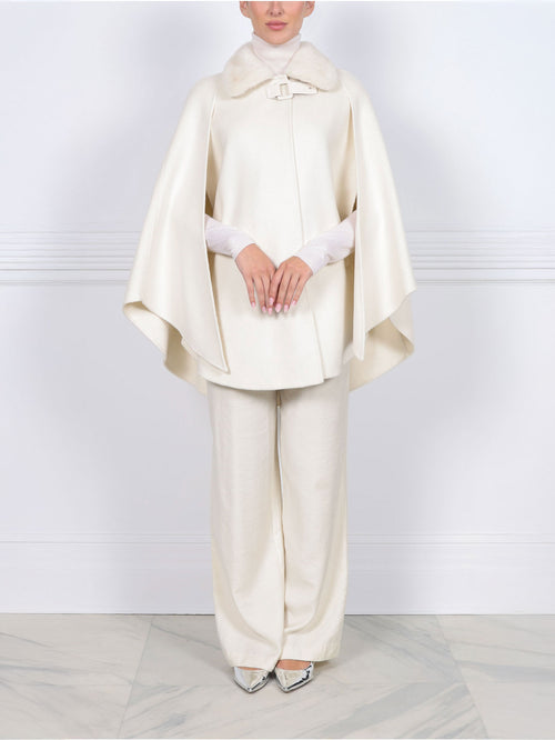 The Evelyn Cape with Mink Collar