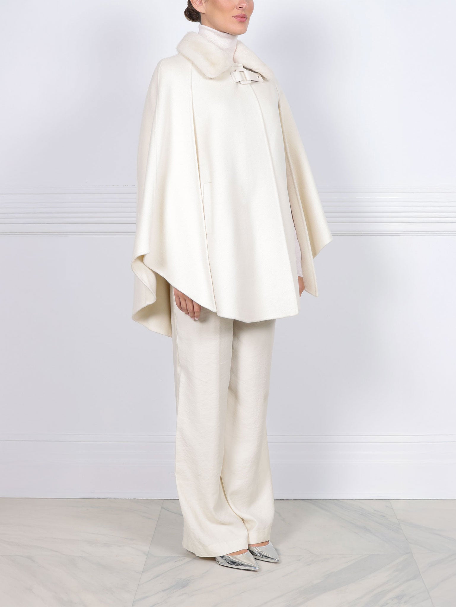 The Evelyn Cape with Mink Collar