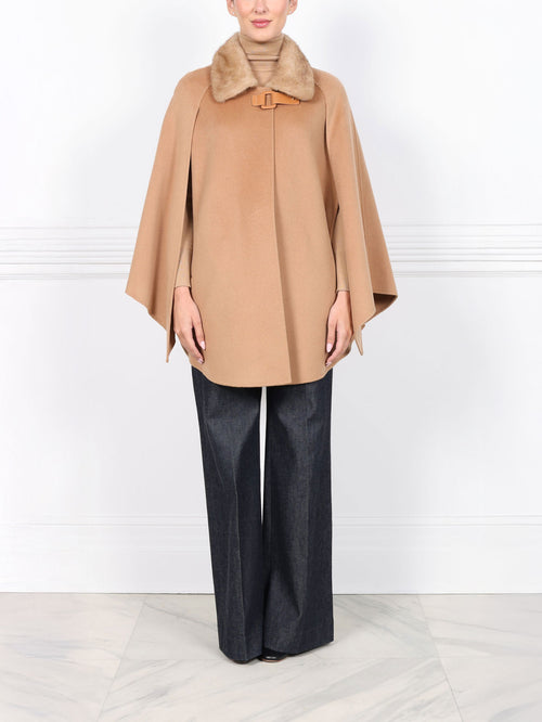 The Evelyn Cape with Mink Collar