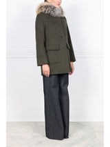 The Easton Loden Wool Coat with Fur Trim