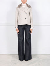 The Helena Wool and Mink Fur Peacoat