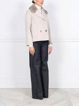 The Helena Wool and Mink Fur Peacoat