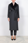 The Lottie Wool Coat with Mink Fur Collar