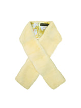 Yellow Mink Scarf with Printed Lining