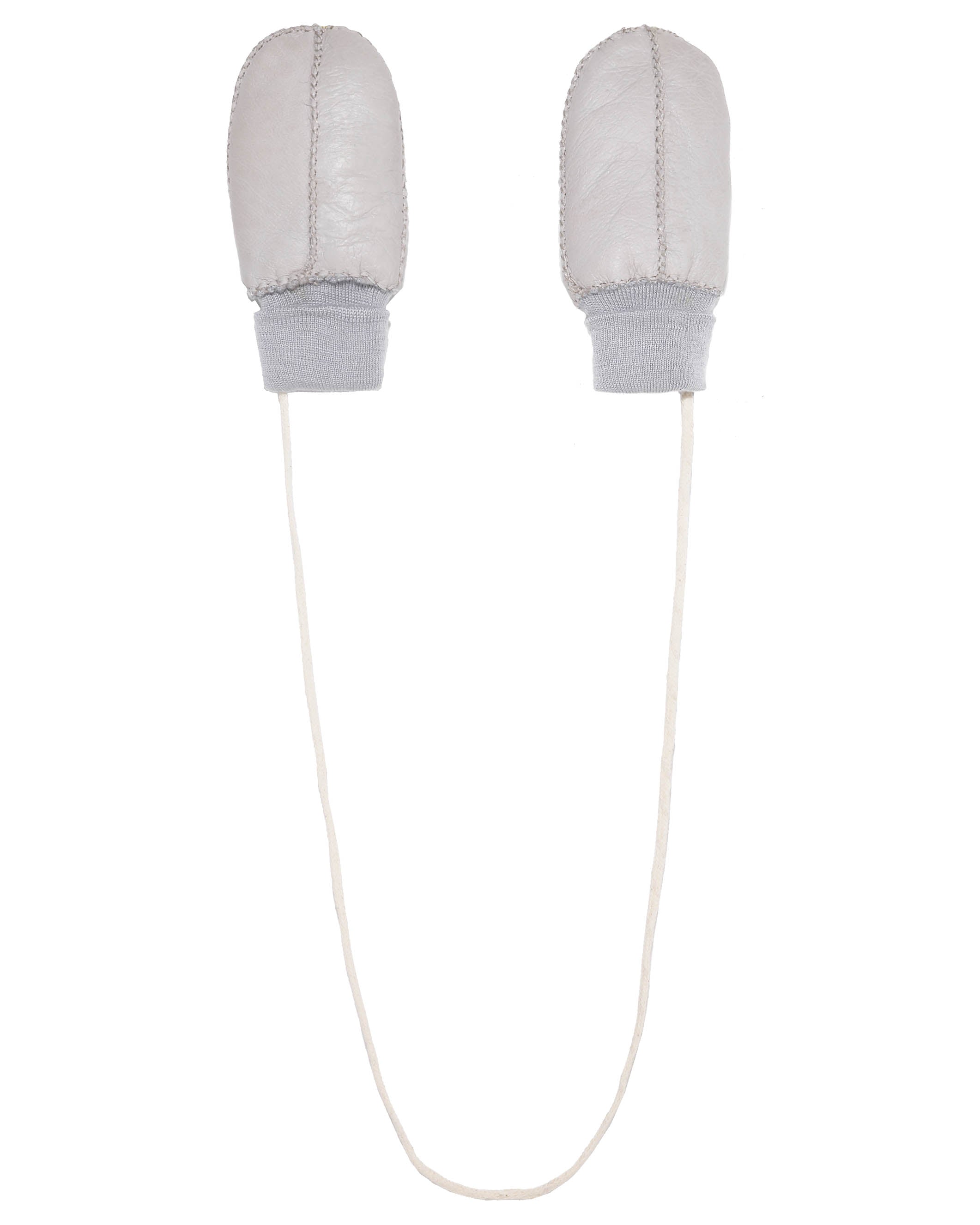 Kids Shearling Mittens with String Pologeorgis