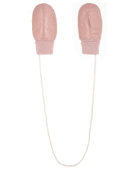 Children's Shearling Mittens with String