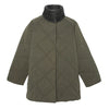 The Rush Quilted Olived Fur Coat