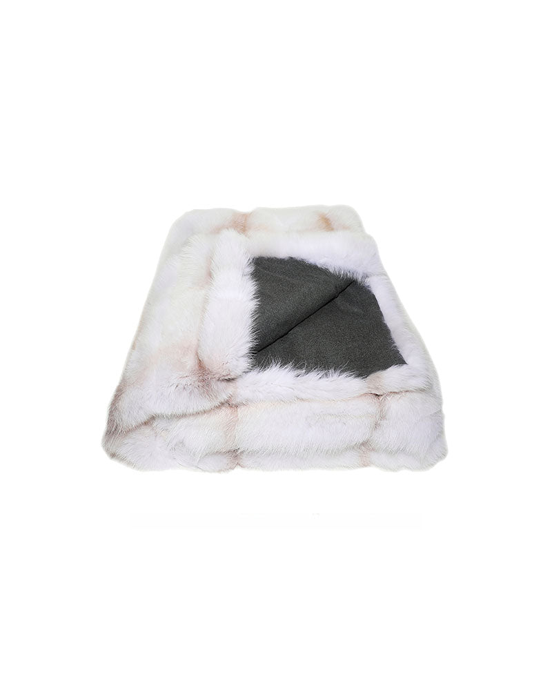 Apricot Fox Fur Throw