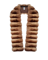 BEIGE CHINCHILLA DYED FUR SCARF