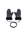 Shearling Mittens with Detachable Leather Straps