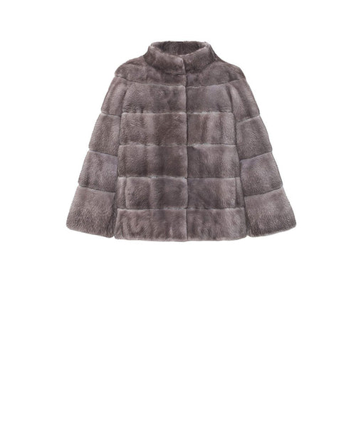Grey Mink Fur Jacket