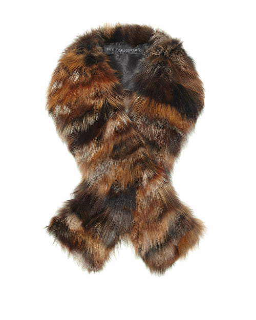 Upcyled Brown Fur Scarf