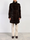 Belted Mink Fur Coat