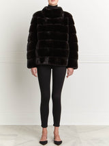Mink Fur Jacket in Black