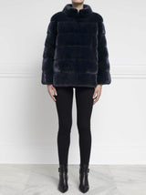 Mink Fur Jacket in Blue