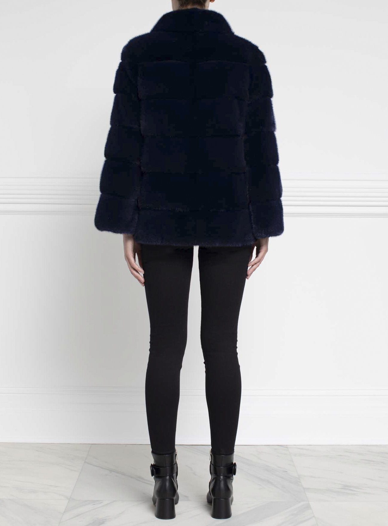 Mink Fur Jacket in Blue