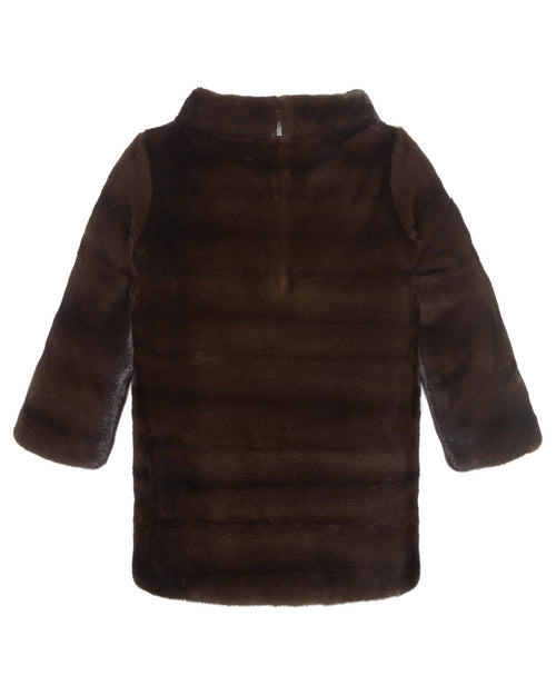 Mink Fur Pullover in Brown