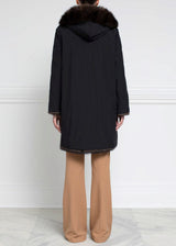 Sable Fur Raincoat in Brown