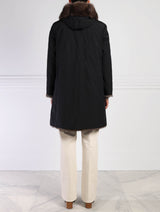 Sable Fur Raincoat in Brown
