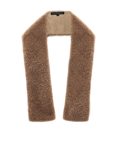 CURLY SHEARLING SCARF 