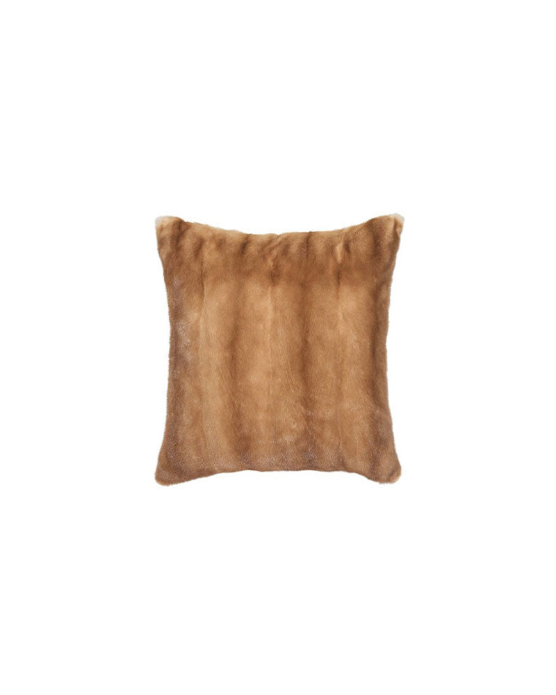 CAMEL MINK FUR  PILLOW