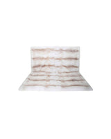 FOX FUR BLANKET LINED IN WOOL FLANNEL
