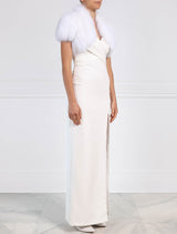 White Fox Fur Shrug