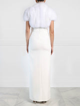 Fox Fur Shrug in White