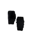 Fur Knit Gloves in Black