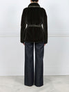 The Tori Mink Fur & Suede Belted Jacket