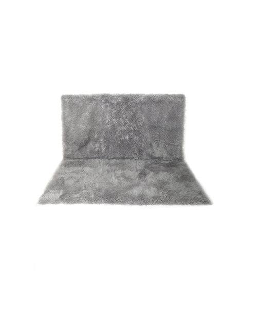 ENVILLE-Cashmere Shearling Throw in Grey
