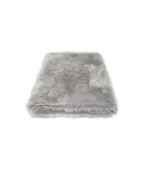 ENVILLE-Cashmere Shearling Throw in Grey